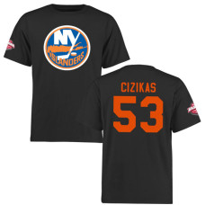 New York Islanders Casey Cizikas #53 Black Short Sleeve T-Shirt