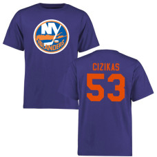 New York Islanders Casey Cizikas #53 Royal Blue Short Sleeve T-Shirt