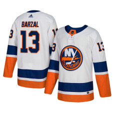 New York Islanders #13 White Authentic Away Mathew Barzal Jersey