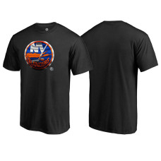 New York Islanders Black Crew Neck Midnight Mascot Team T-shirt