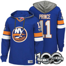 New York Islanders #11 Shane Prince Royal 2017 Anniversary Patch Hoodie