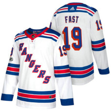 New York Rangers #19 Jesper Fast White 2018 Season Authentic Team Away Jersey