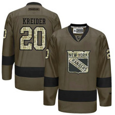 New York Rangers Chris Kreider #20 Green Camo Player Jersey