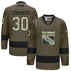 New York Rangers Henrik Lundqvist #30 Green Camo Player Jersey