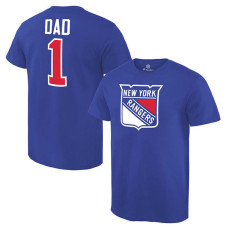 New York Rangers Blue Number One Dad T-Shirt