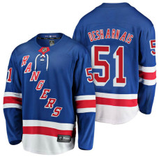 New York Rangers #51 Breakaway Player David Desharnais Jersey Royal