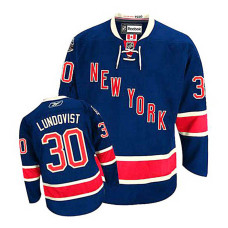 New York Rangers Henrik Lundqvist #30 Navy Blue Alternate Authentic Jersey