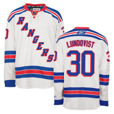 New York Rangers Henrik Lundqvist #30 White Away Jersey