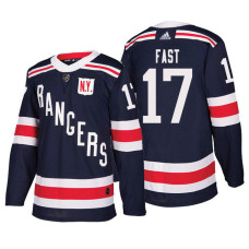 New York Rangers #17 Jesper Fast Navy Authentic 2018 Winter Classic Jersey