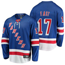 New York Rangers #17 Breakaway Player Jesper Fast Jersey Royal