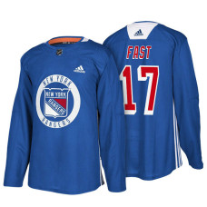 New York Rangers #17 Royal New Season Practice Jesper Fast Jersey