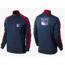 New York Rangers Navy Blue Full-Zip One Color Team Hoodie