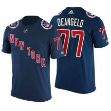 New York Rangers #77 Tony DeAngelo Navy Adidas Player Jersey Style T-shirt