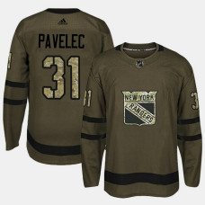 New York Rangers #31 Camo Salute To Service Ondrej Pavelec Jersey