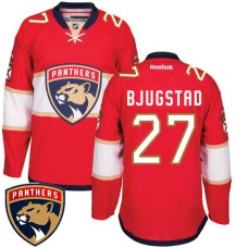 Nick Bjugstad #27 Florida Panthers Red Home Premier Jersey With 2023 Stanley Cup Patch