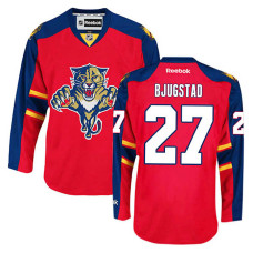 Florida Panthers Nick Bjugstad #27 Red Home Jersey With 2023 Stanley Cup Patch