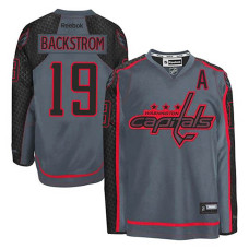 Washington Capitals Nicklas Backstrom #19 Charcoal Cross Check Fashion Jersey