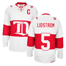 Detroit Red Wings Nicklas Lidstrom #5 White Winter Classic Jersey