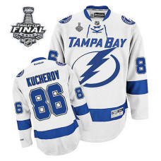 Tampa Bay Lightning Nikita Kucherov #86 White 2022 Stanley Cup Finals patch Away Jersey