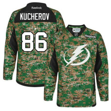 Lightning #86 Nikita Kucherov Camo Veterans Day Premier Jersey