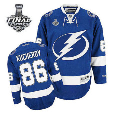 Tampa Bay Lightning Nikita Kucherov #86 Royal Blue 2015 Stanley Cup Home Jersey