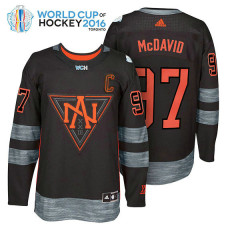 Ice Hockey Connor McDavid #97 Black 2016 World Cup Captain Premier Player Jersey