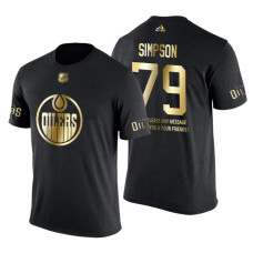 Edmonton Oilers Dillon Simpson Gold Limited with Message T-Shirt Black