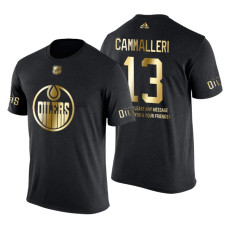 Edmonton Oilers Michael Cammalleri Gold Limited with Message T-Shirt Black