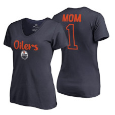 Edmonton Oilers 2018 Fanatics Mother's Day Number 1 Mom T-Shirt Navy