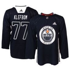 Edmonton Oilers #77 Oscar Klefbom Navy Practice Jersey