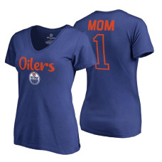 Edmonton Oilers 2018 Fanatics Mother's Day Number 1 Mom T-Shirt Royal