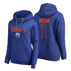 Edmonton Oilers 2018 Fanatics Mother's Day Number 1 Mom Pullover Hoodie Royal