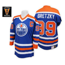 Edmonton Oilers Wayne Gretzky #99 Navy Blue Throwback Jersey