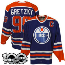 Edmonton Oilers #99 Wayne Gretzky Royal Blue 100 Greatest Player Jersey