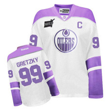 Women's Edmonton Oilers Wayne Gretzky #99 White/Pruple Jersey