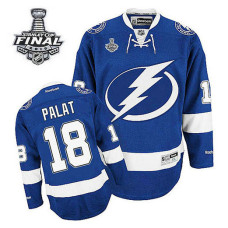 Tampa Bay Lightning Ondrej Palat #18 Royal Blue 2022 Stanley Cup Finals patch Home Jersey