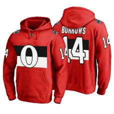 Ottawa Senators #14 Alexandre Burrows Red 100 Classic Pullover Hoodie