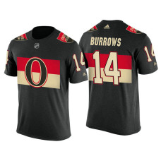 Ottawa Senators Black Alexandre Burrows #14 2018 Adidas New Season Shirsey T-shirt