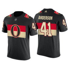 Ottawa Senators Black Craig Anderson #41 2018 Adidas New Season Shirsey T-shirt