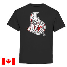 Ottawa Senators Black Canada Day Canada Wave T-Shirt