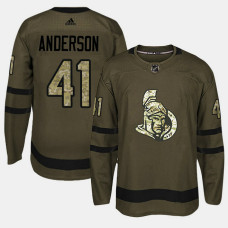 Ottawa Senators #41 Camo Salute To Service Craig Anderson Jersey