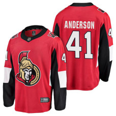 Ottawa Senators #41 Breakaway Player Craig Anderson Jersey Red