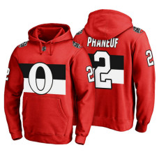 Ottawa Senators #2 Dion Phaneuf Red 100 Classic Pullover Hoodie