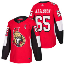 Ottawa Senators #65 Erik Karlsson Red 2018 New Season Home Authentic Jersey With Anniversary Patch