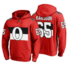 Ottawa Senators #65 Erik Karlsson Red 100 Classic Pullover Hoodie