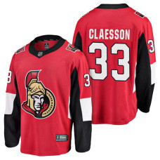 Ottawa Senators #33 Breakaway Player Fredrik Claesson Jersey Red