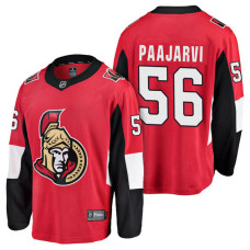 Ottawa Senators #56 Breakaway Player Magnus Paajarvi Jersey Red