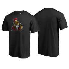 Ottawa Senators Black Crew Neck Midnight Mascot Team T-shirt