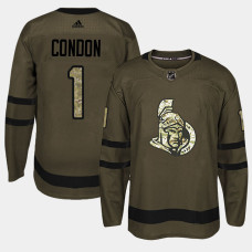 Ottawa Senators #1 Camo Salute To Service Mike Condon Jersey