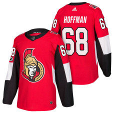 Ottawa Senators #68 Mike Hoffman Red 2018 New Season Home Authentic Jersey With Anniversary Patch